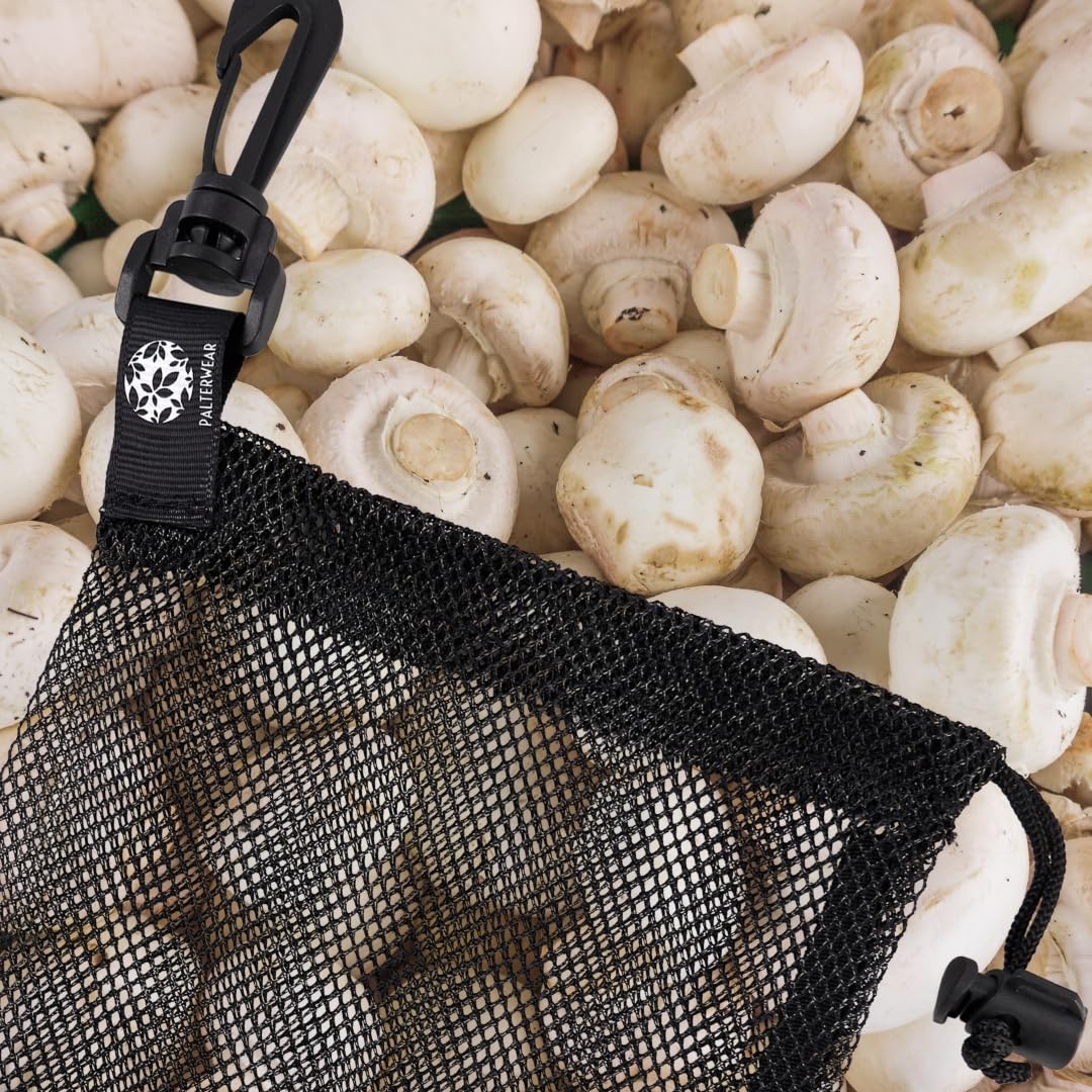 Mesh Find Bags with Clip — Set of 4 (6×8 in, Black)