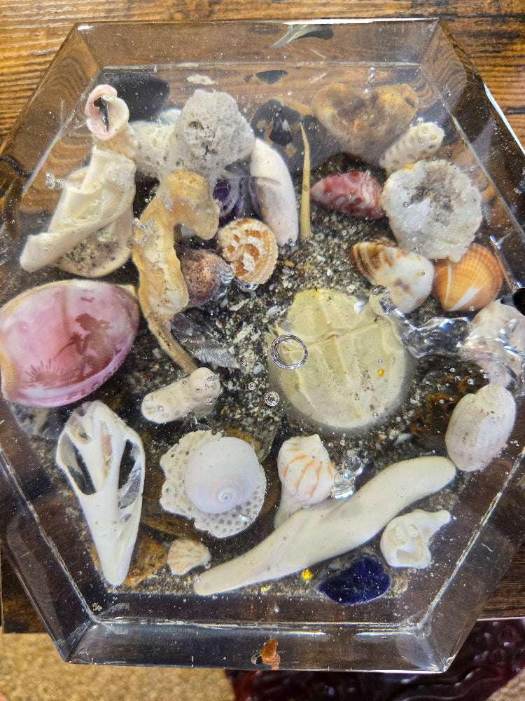 Deep Octagon Ocean Inspired Trivet Fossil Art Creations
