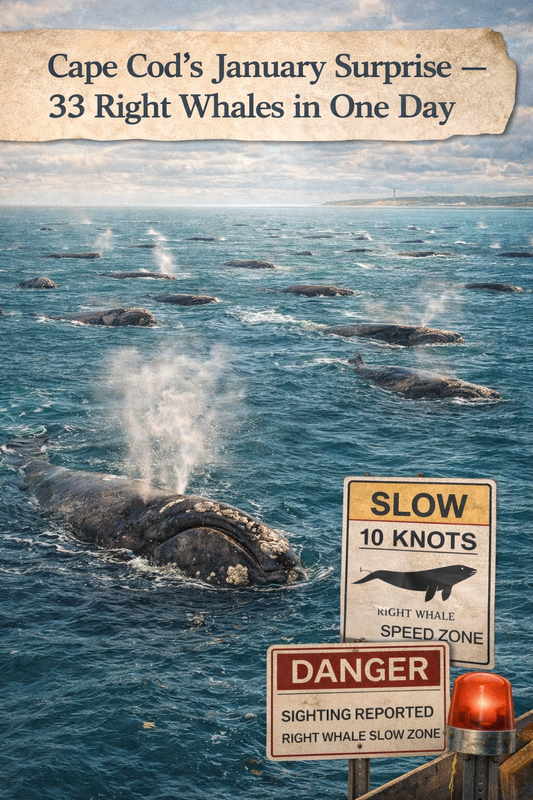 Cape Cod’s January Surprise — 33 Right Whales in One Day