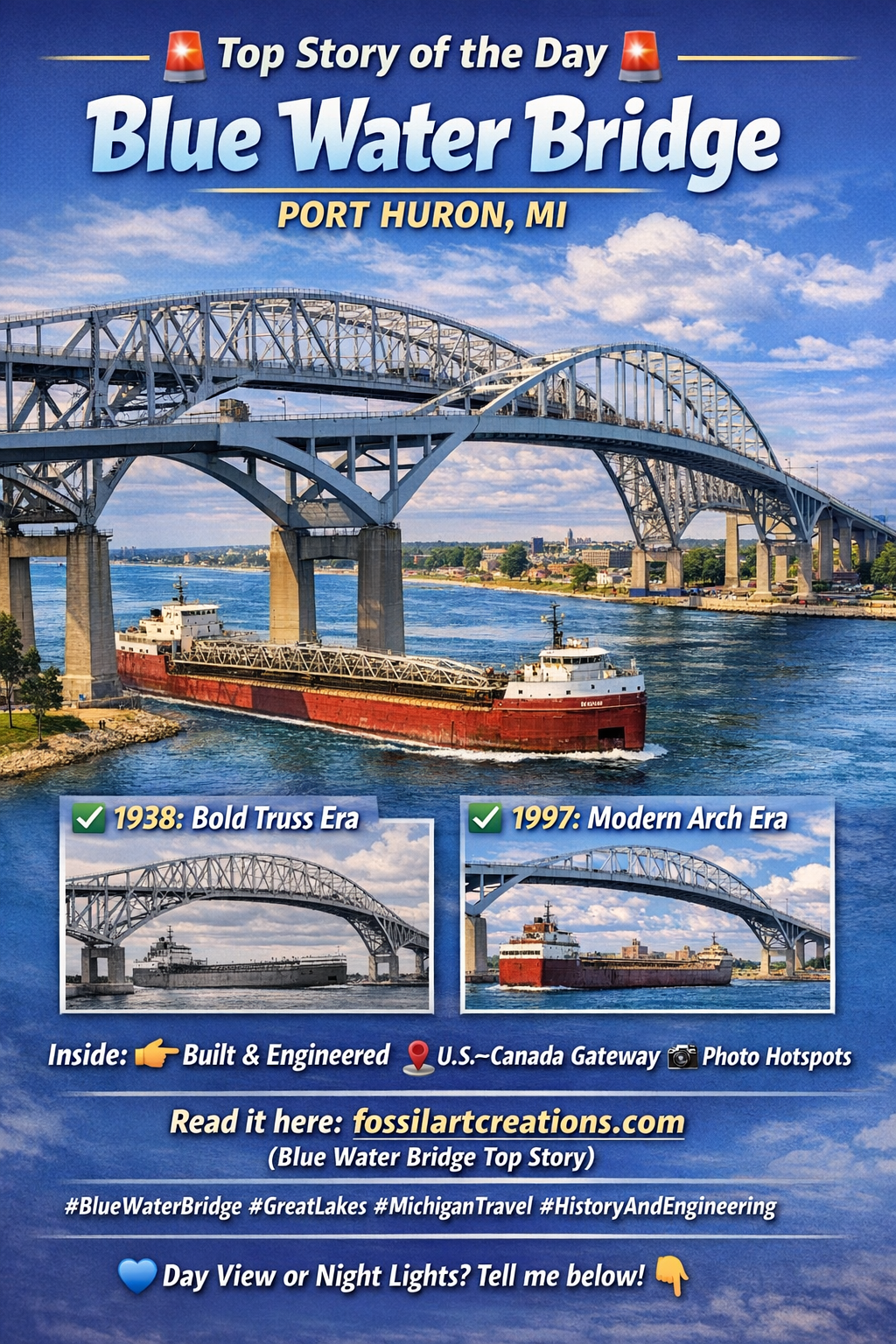 Blue Water Bridge: Past and Present
