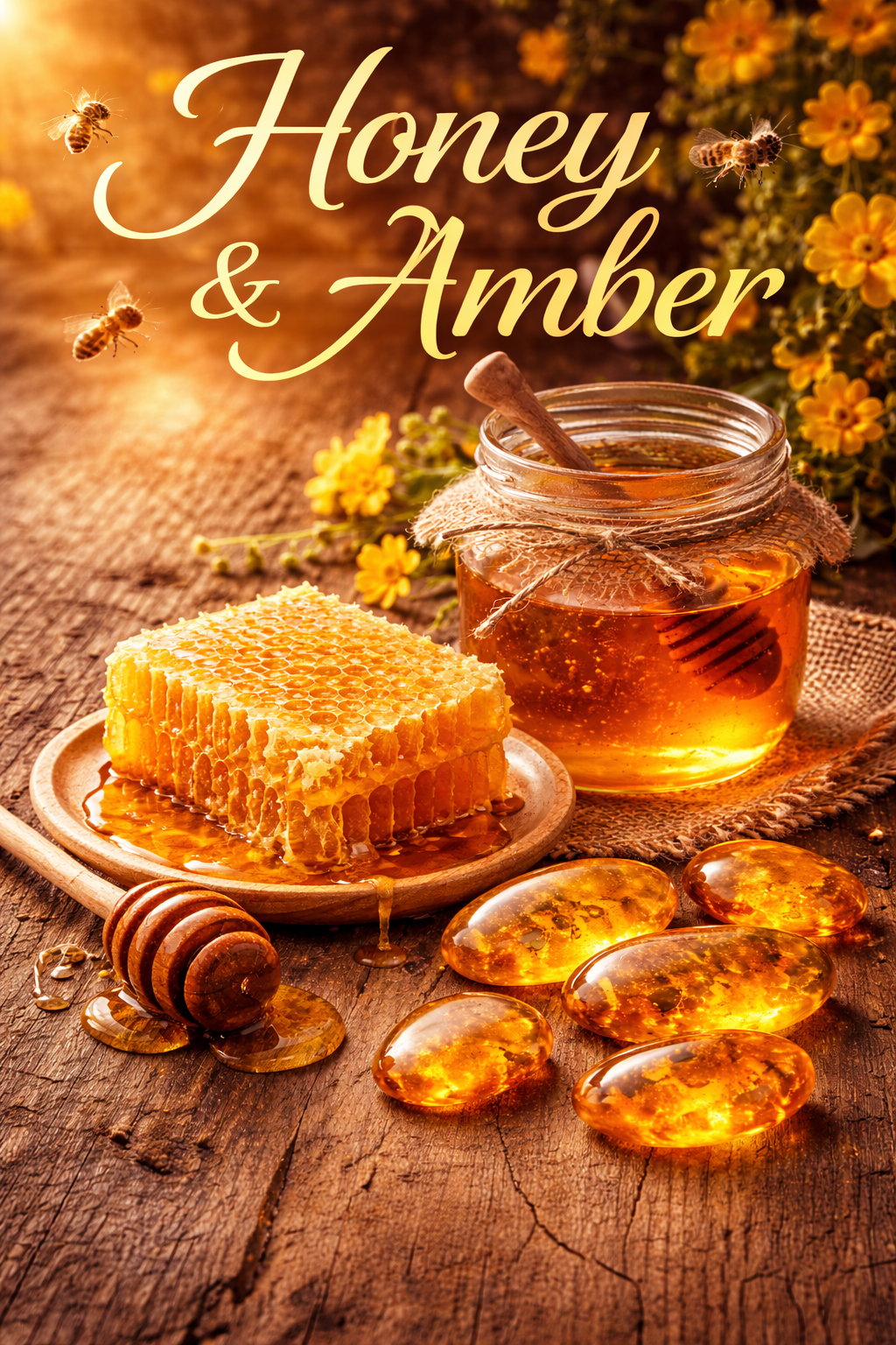 Honeycomb and amber treasures