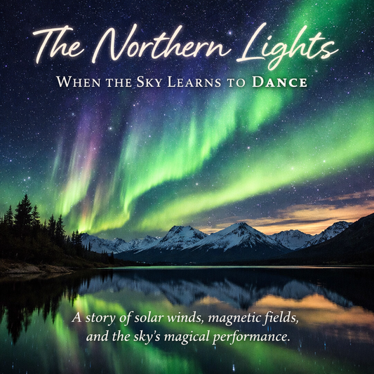 Northern Lights over snow-capped mountains