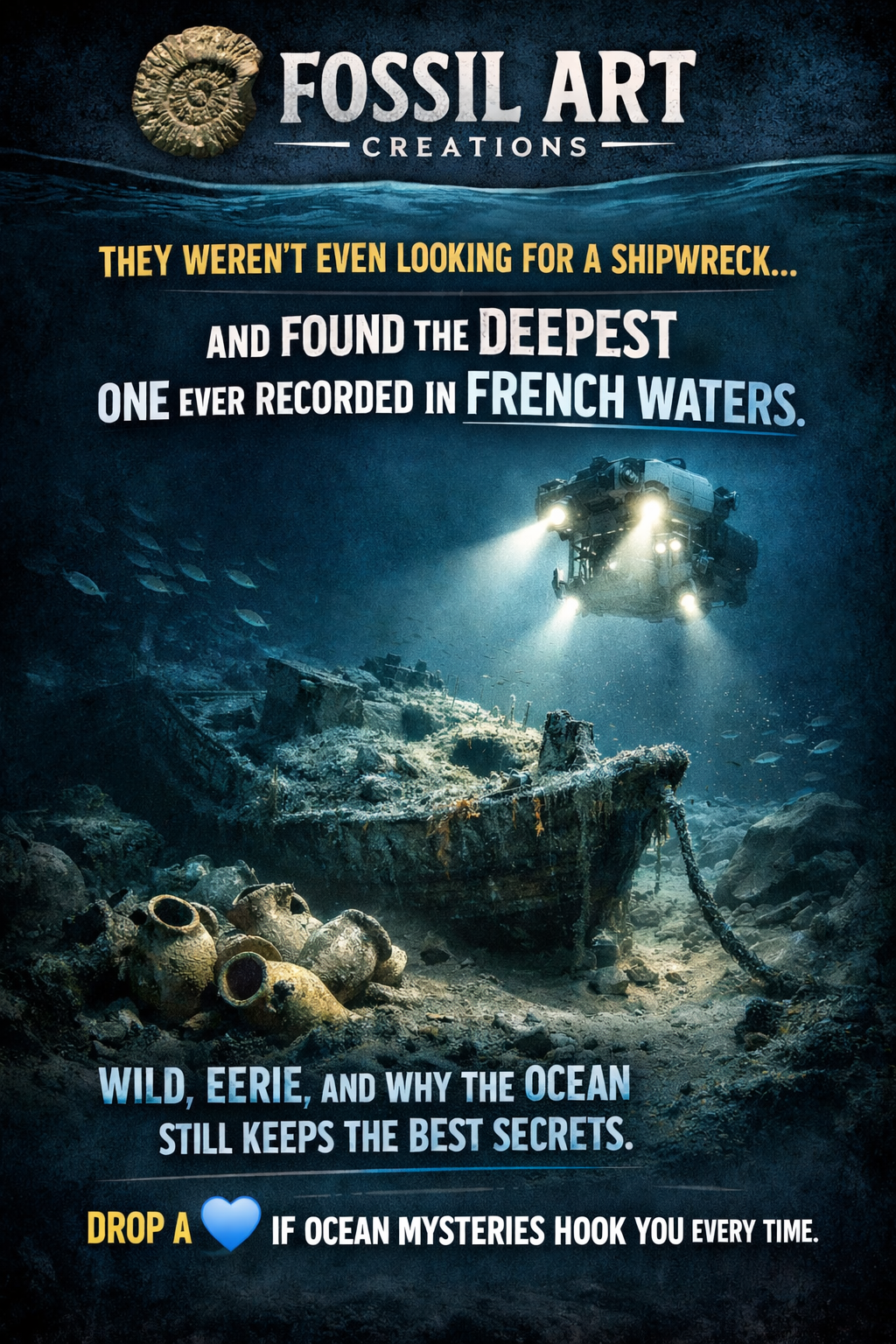 Shipwreck discovery in deep waters