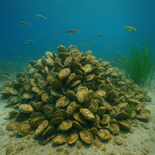 Underwater oyster reef