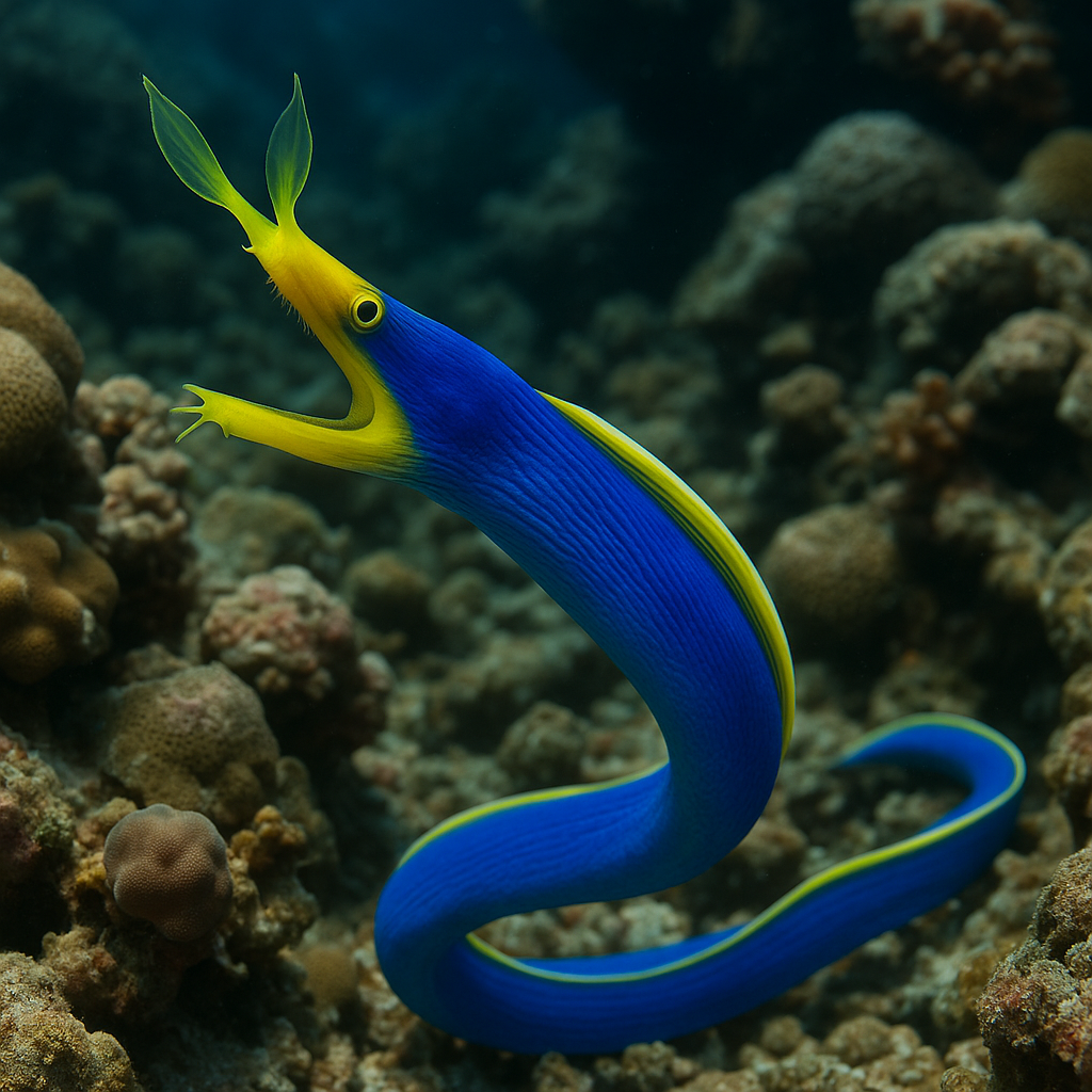 The Blue Ribbon Eel: The Ocean’s Living Christmas Ribbon