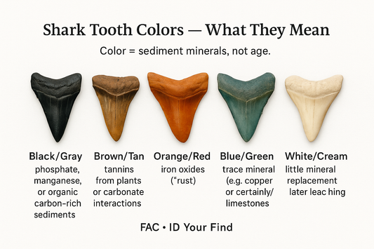 Why Shark Teeth Come in So Many Colors (and Why ID Is Tricky)