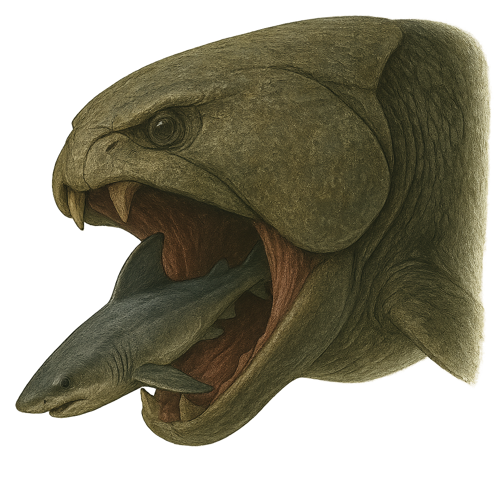 Allow me to introduce a fish so fearsome it made sharks look like guppies — Dunkleosteus, the armored guillotine of the deep.
