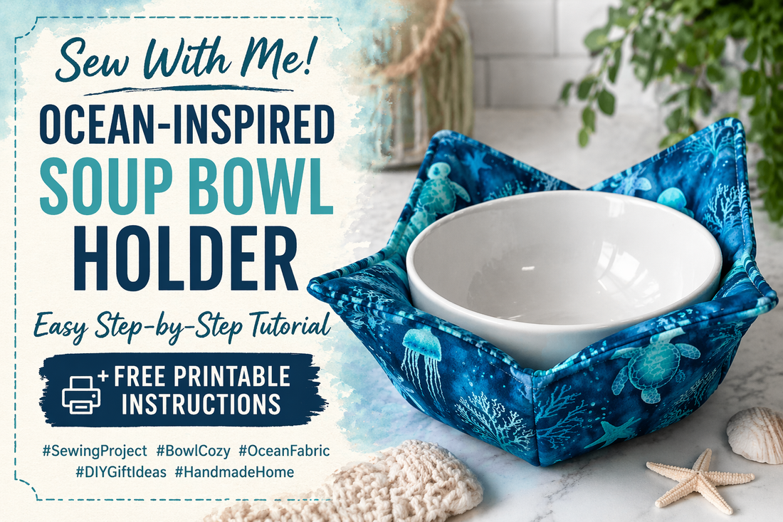 Sew with me: ocean-inspired bowl cozy