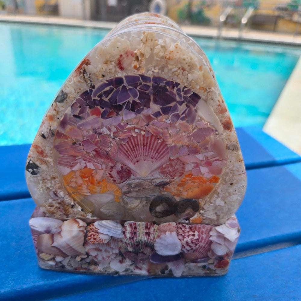 Fossil Resin Coaster Sets | Coastal Drinkware