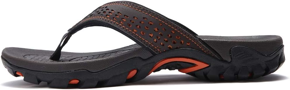 KIIU Mens Thong Sandals Indoor and Outdoor Beach Flip Flop