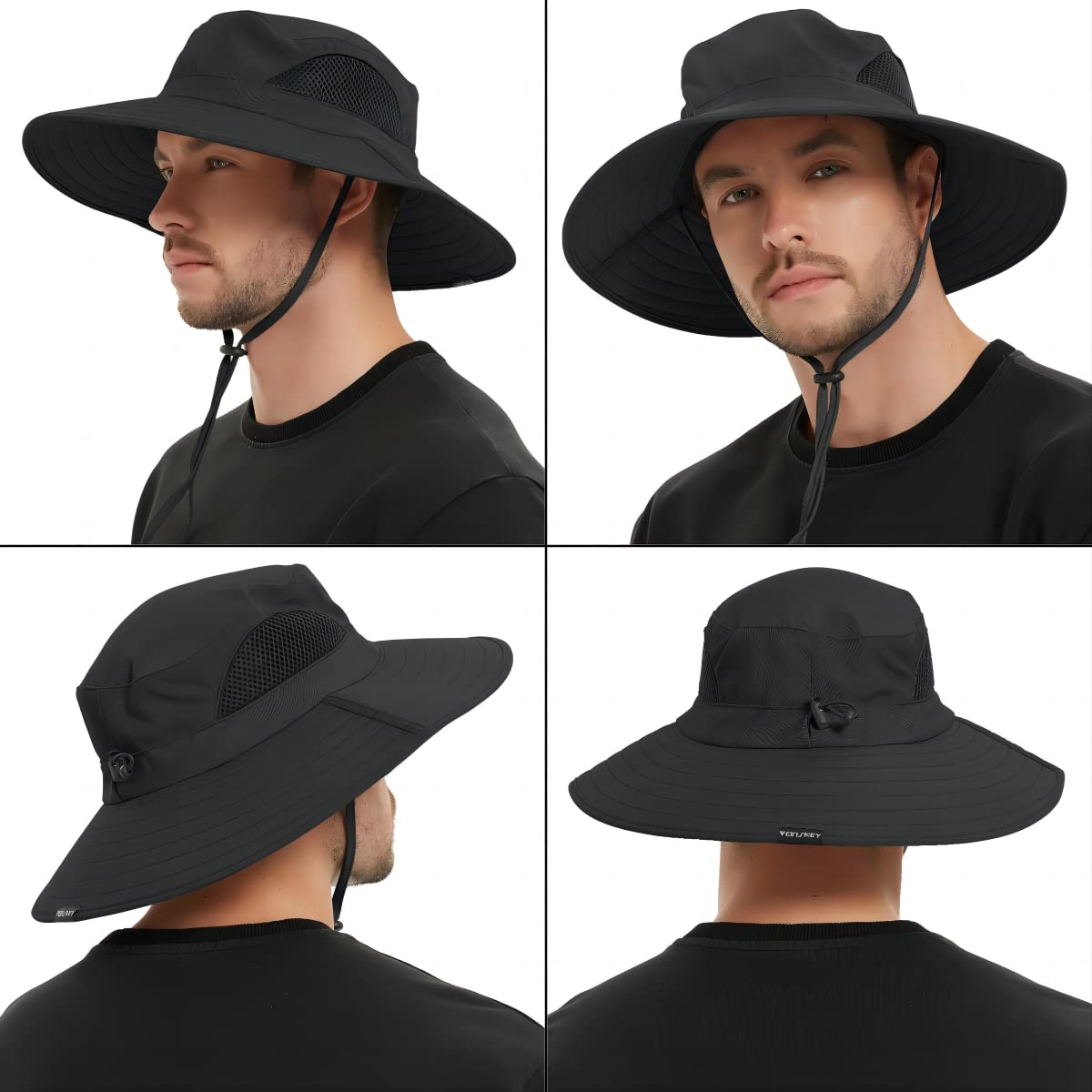 EINSKEY Wide Brim Sun Hat, UPF 50+ UV Protection Waterproof Packable Bucket Hat for Men & Women, Fishing Hiking Beach Garden
