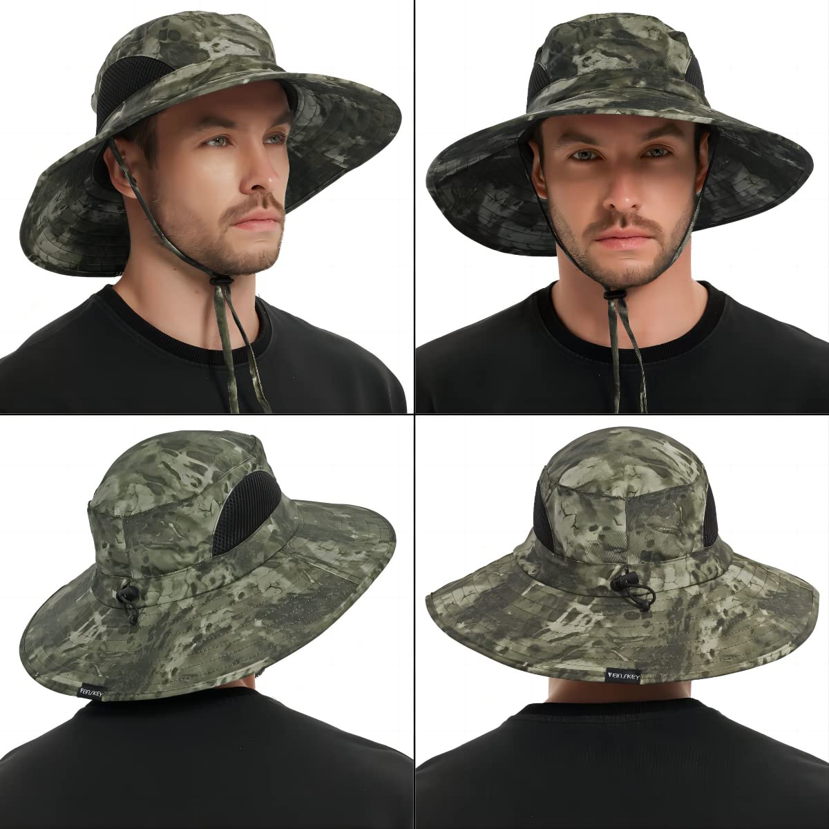EINSKEY Wide Brim Sun Hat, UPF 50+ UV Protection Waterproof Packable Bucket Hat for Men & Women, Fishing Hiking Beach Garden
