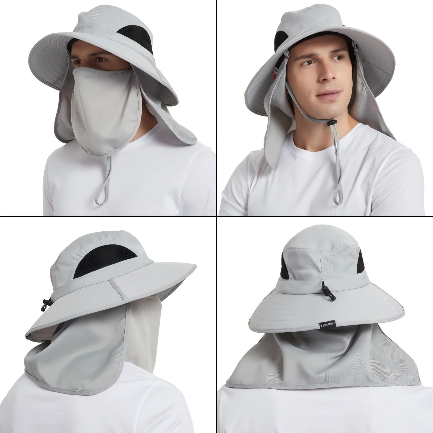 EINSKEY Wide Brim Sun Hat, UPF 50+ UV Protection Waterproof Packable Bucket Hat for Men & Women, Fishing Hiking Beach Garden