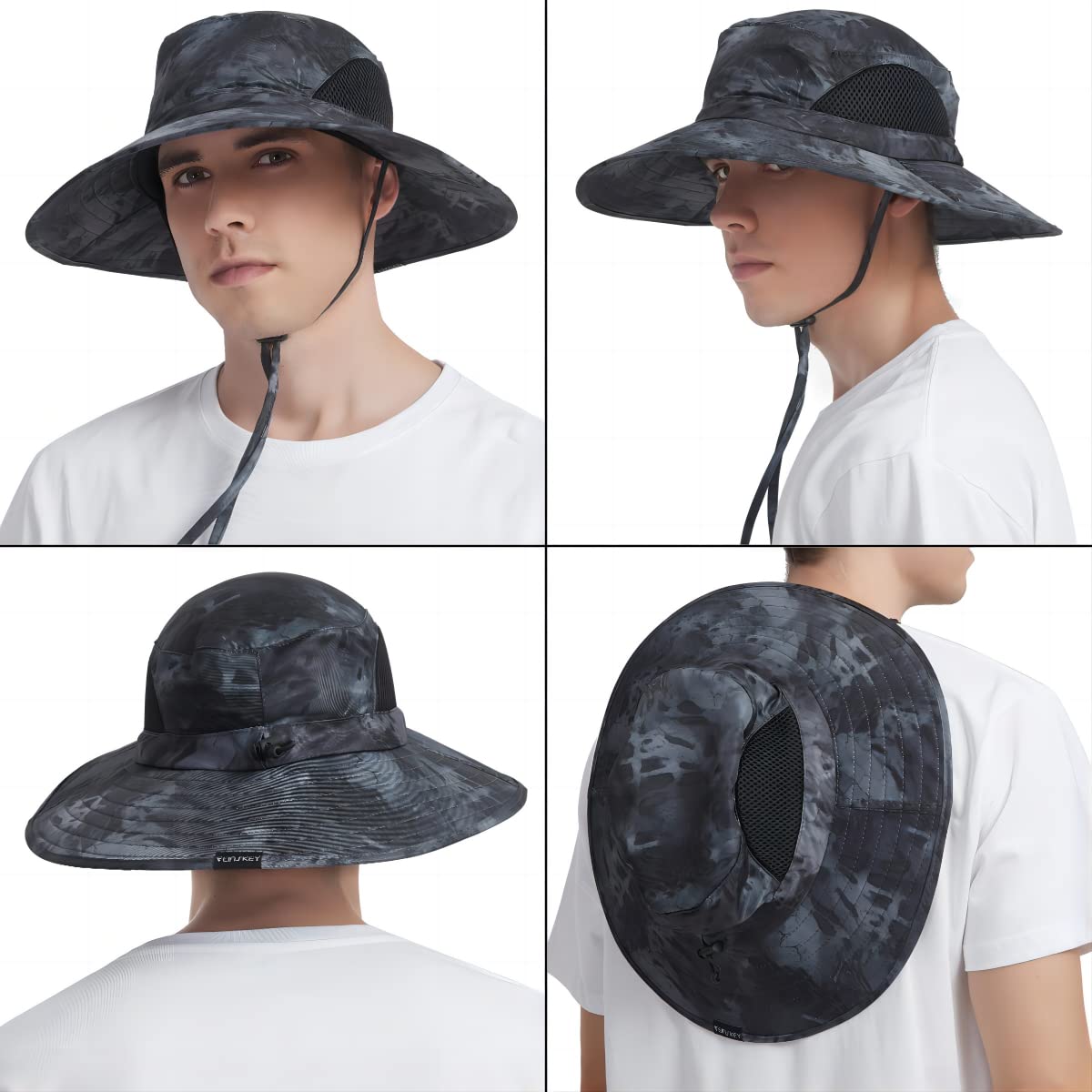 Wide-Brim Sun Hat — UPF 50+, Packable, Waterproof (EINSKEY)