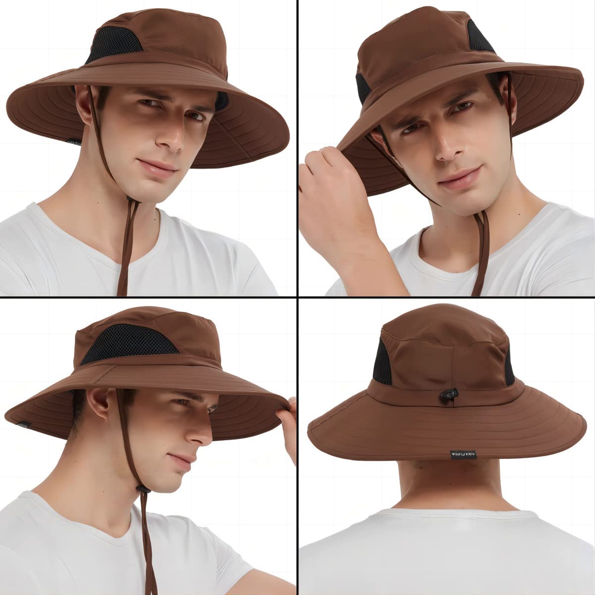 EINSKEY Wide Brim Sun Hat, UPF 50+ UV Protection Waterproof Packable Bucket Hat for Men & Women, Fishing Hiking Beach Garden
