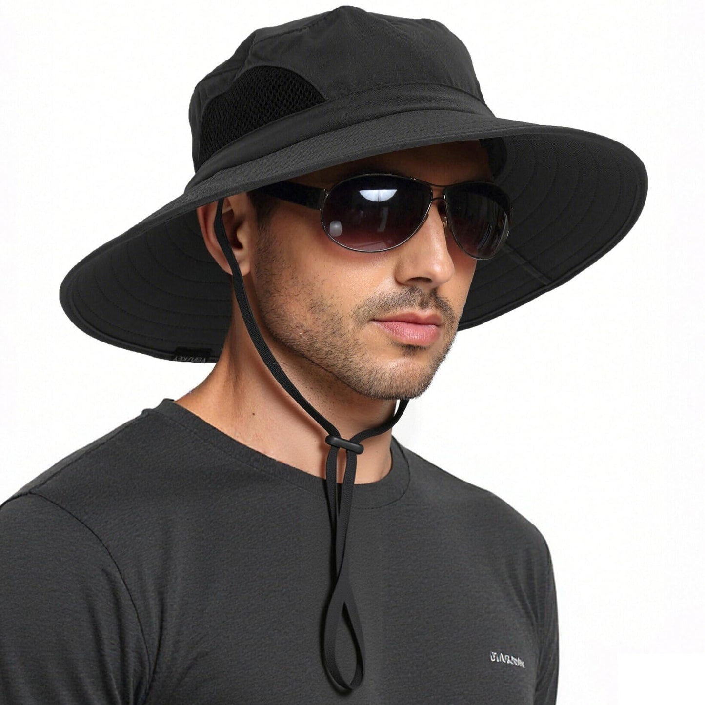 Wide-Brim Sun Hat — UPF 50+, Packable, Waterproof (EINSKEY)