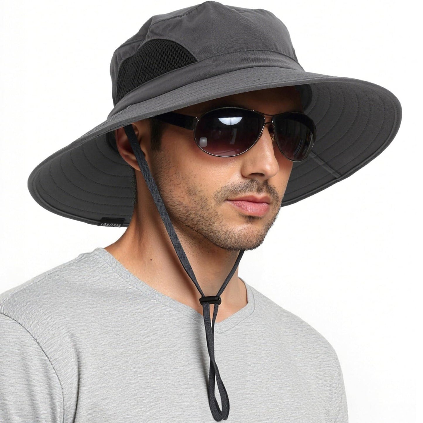 Wide-Brim Sun Hat — UPF 50+, Packable, Waterproof (EINSKEY)