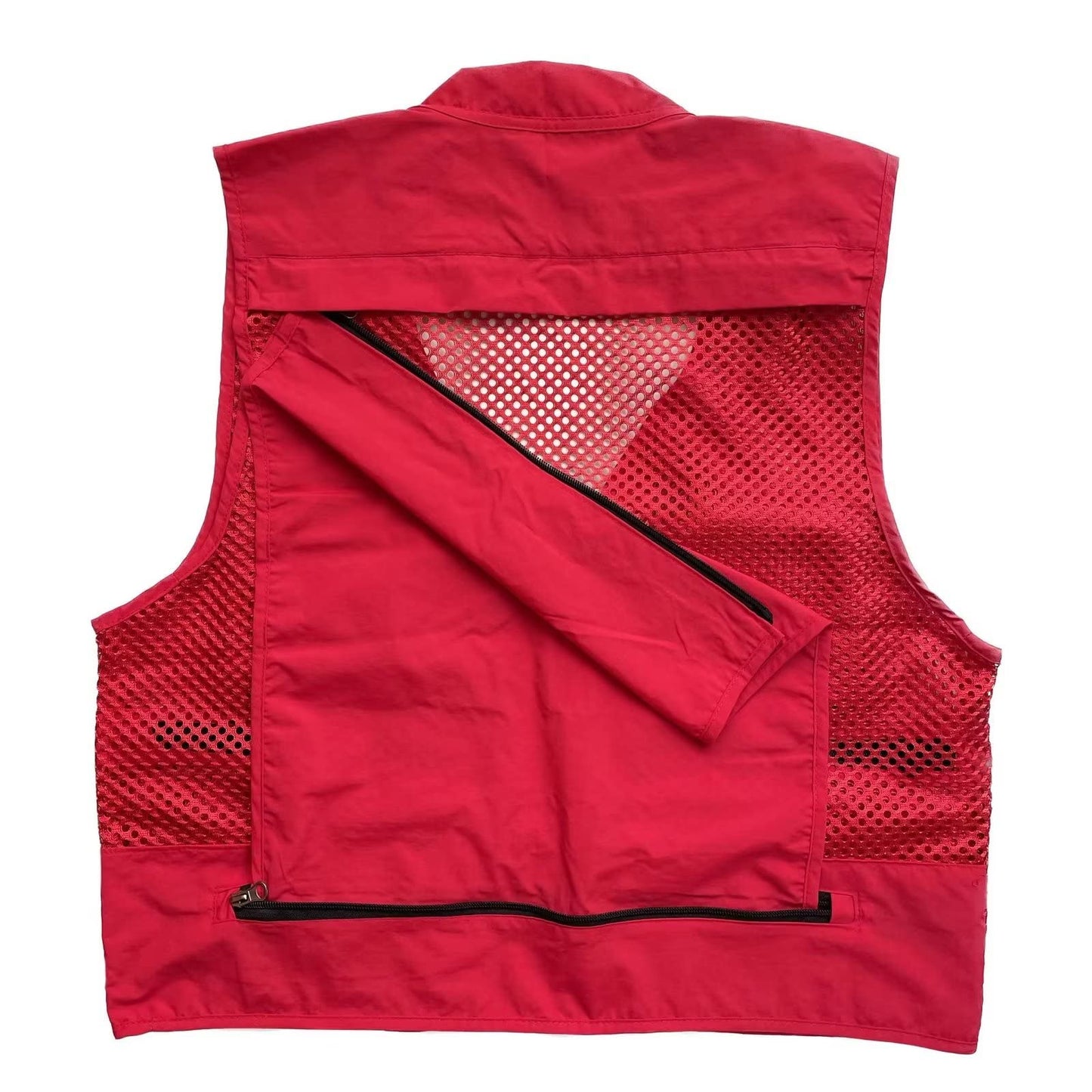 Men Mesh Breathable Multi-Pocket Vest Outdoor Travelers Fly Fishing Photography