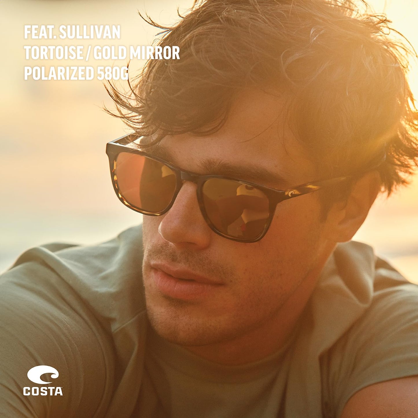 Costa Del Mar Mens Sullivan Square Sunglasses