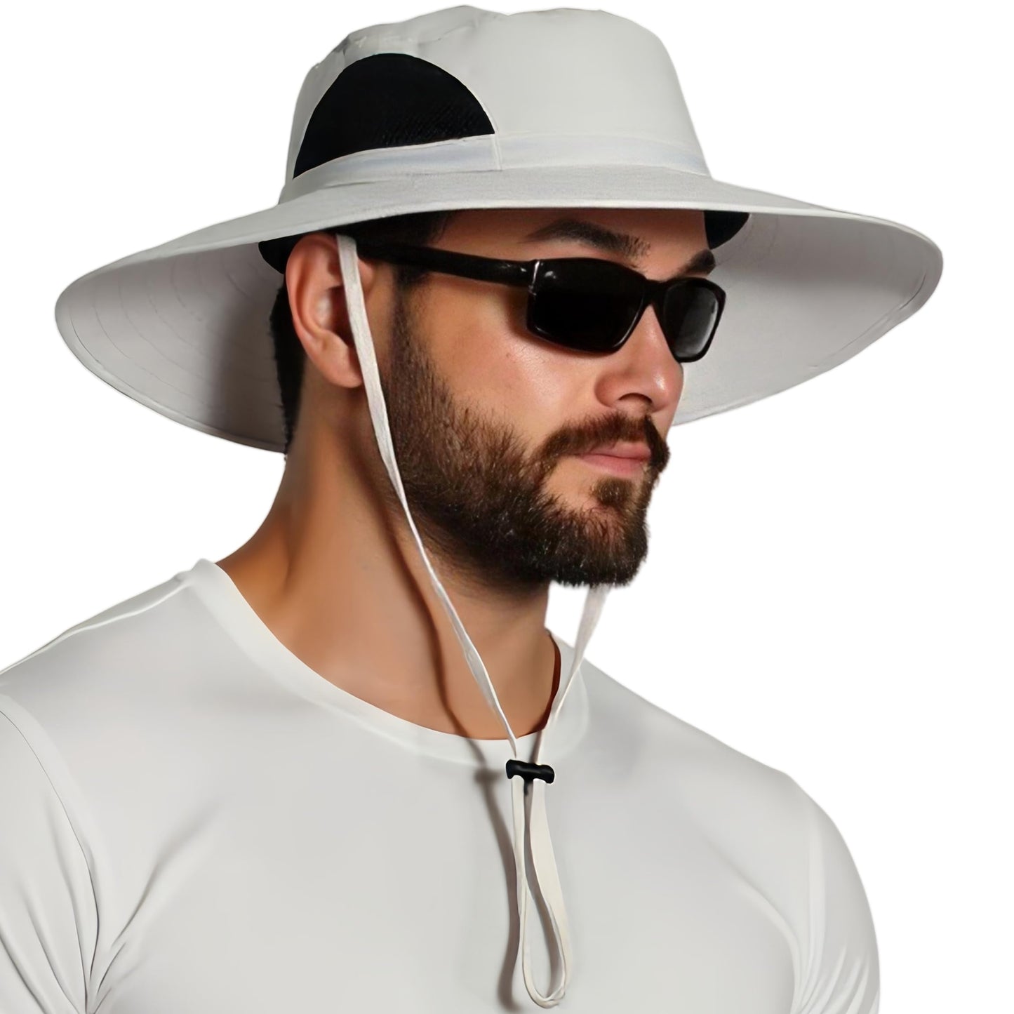 Wide-Brim Sun Hat — UPF 50+, Packable, Waterproof (EINSKEY)