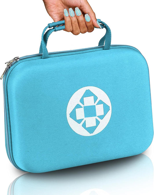 276PCS Small Travel First Aid Kit Supplies for Business, First Aid Kits Backpacking Essentials Items Trauma First Aid Survival Kits for Home Outdoor Adventure, Blue AMORNING