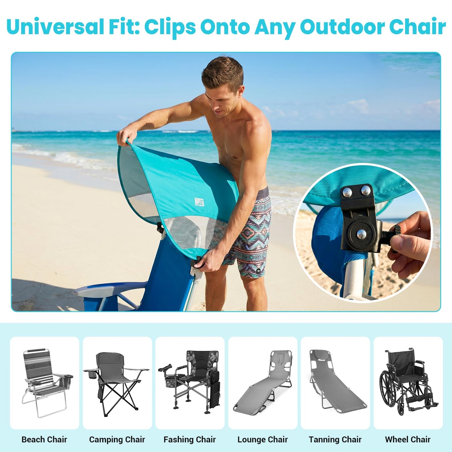 #WEJOY Beach Chair for Adults, Reclining Adjustable Position, Lay Flat Lightweight Folding Portable Aluminum Chair with Backpack Straps,Padded headrest, Heavy Duty 400 lbs Lawn Chair for Beach, Sand