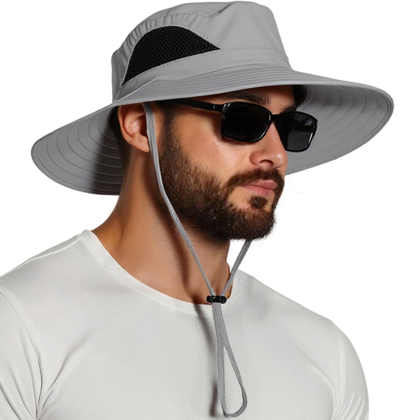 Wide-Brim Sun Hat — UPF 50+, Packable, Waterproof (EINSKEY)