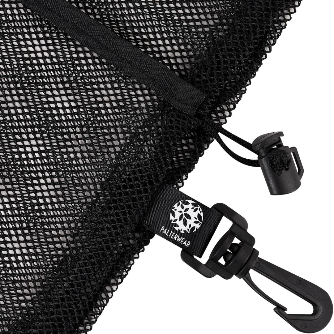 Mesh Find Bags with Clip — Set of 4 (6×8 in, Black)