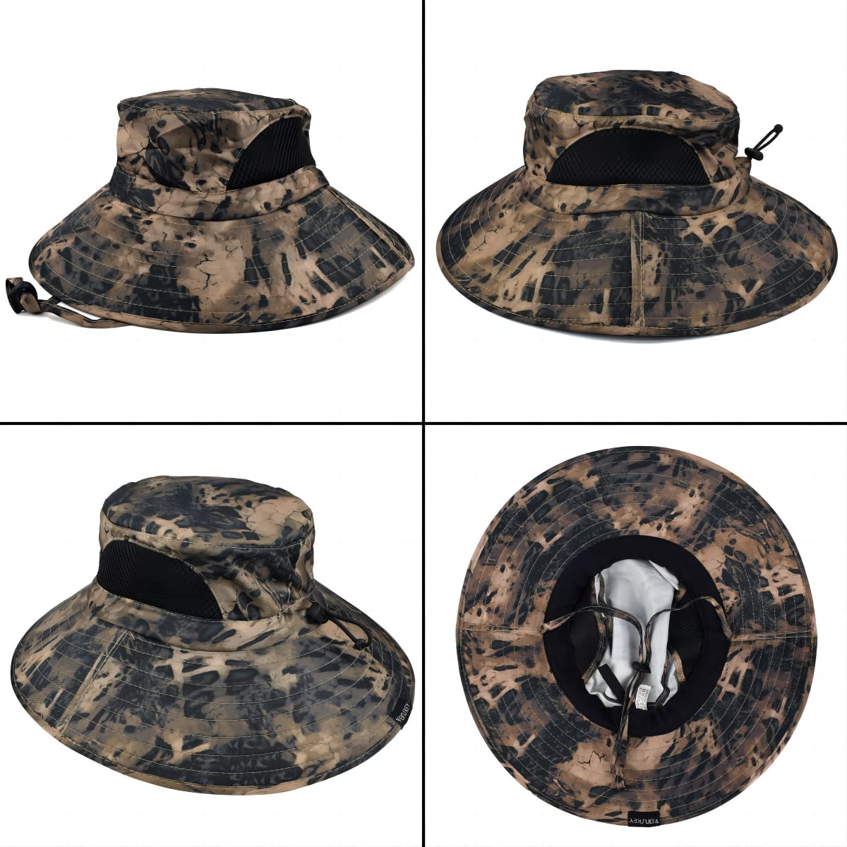 EINSKEY Wide Brim Sun Hat, UPF 50+ UV Protection Waterproof Packable Bucket Hat for Men & Women, Fishing Hiking Beach Garden