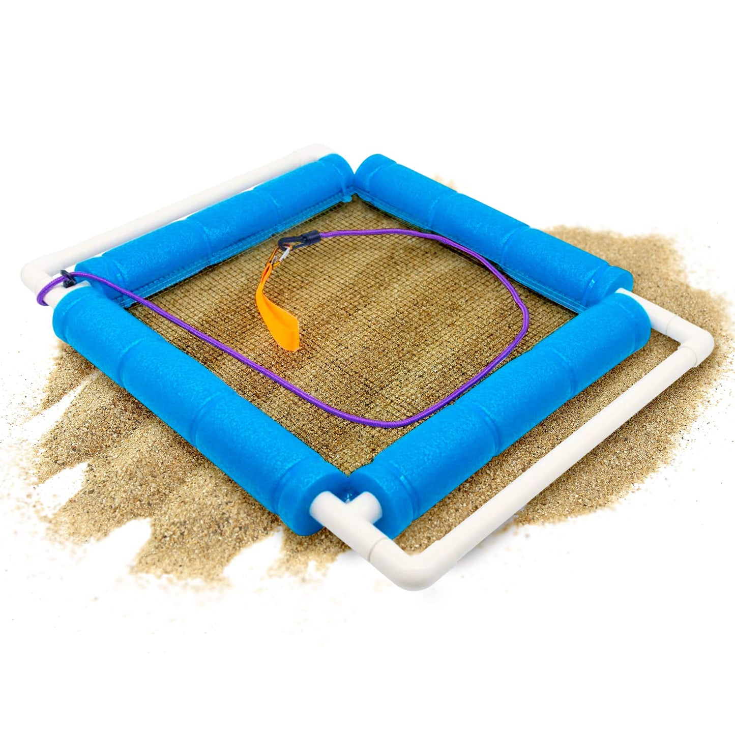 RELODECOR Beachcombing Shark Tooth Sifter – Lightweight Sand Sifter for The Beach with Comfortable Grip & Wrist Strap, Durable Shark Tooth Sifters and Shelling Tools for Beach Fossil & Shell Hunting