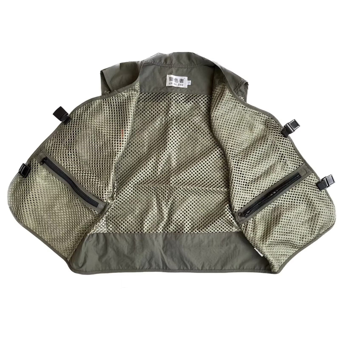 Men Mesh Breathable Multi-Pocket Vest Outdoor Travelers Fly Fishing Photography