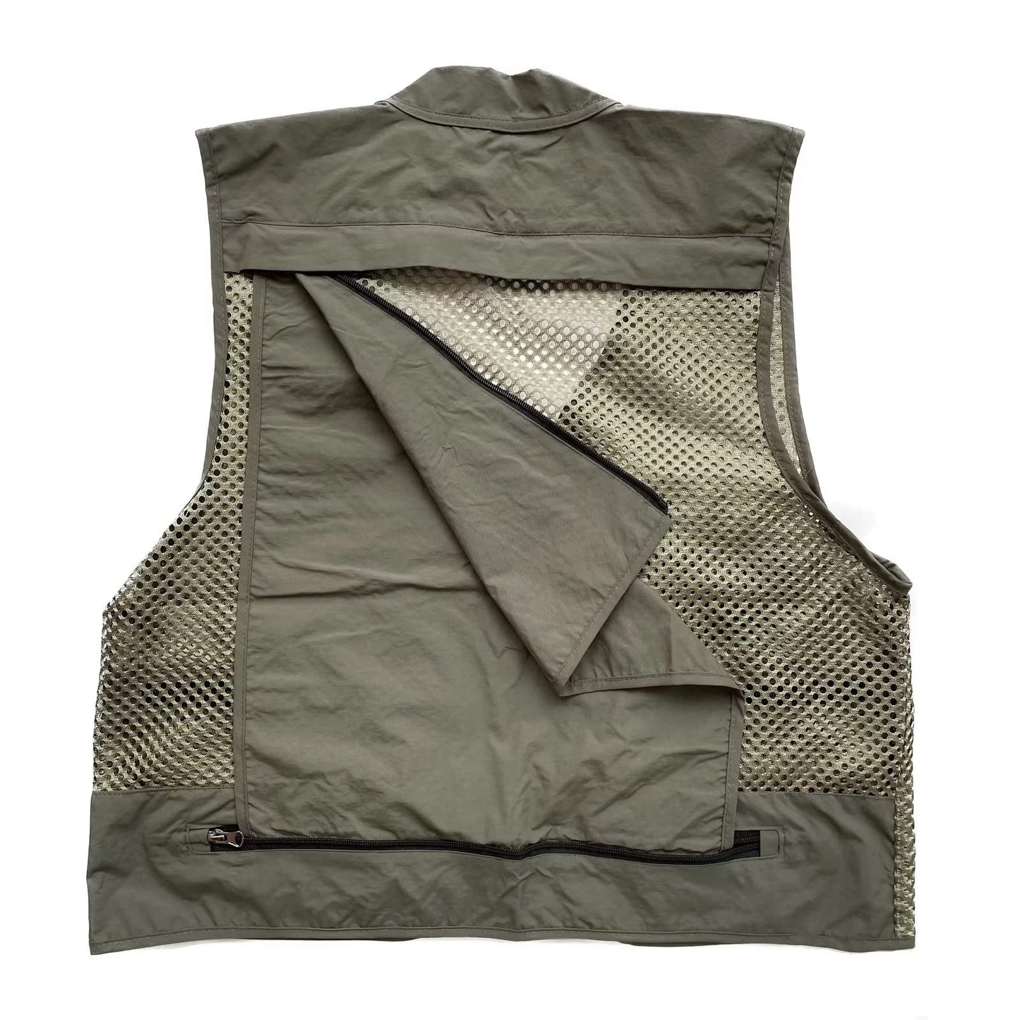 Men Mesh Breathable Multi-Pocket Vest Outdoor Travelers Fly Fishing Photography