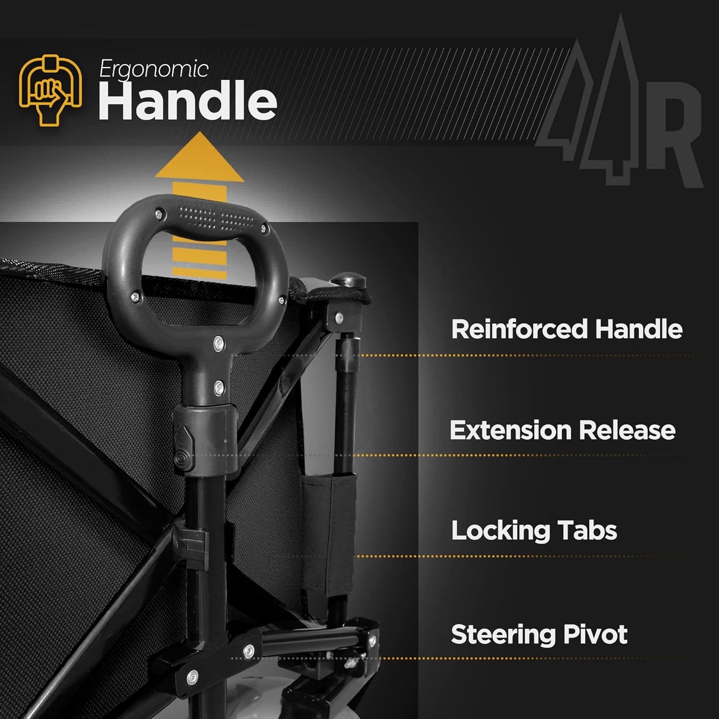 Beach Wagon with Balloon Sand Wheels — Folding, Heavy-Duty (RX800)