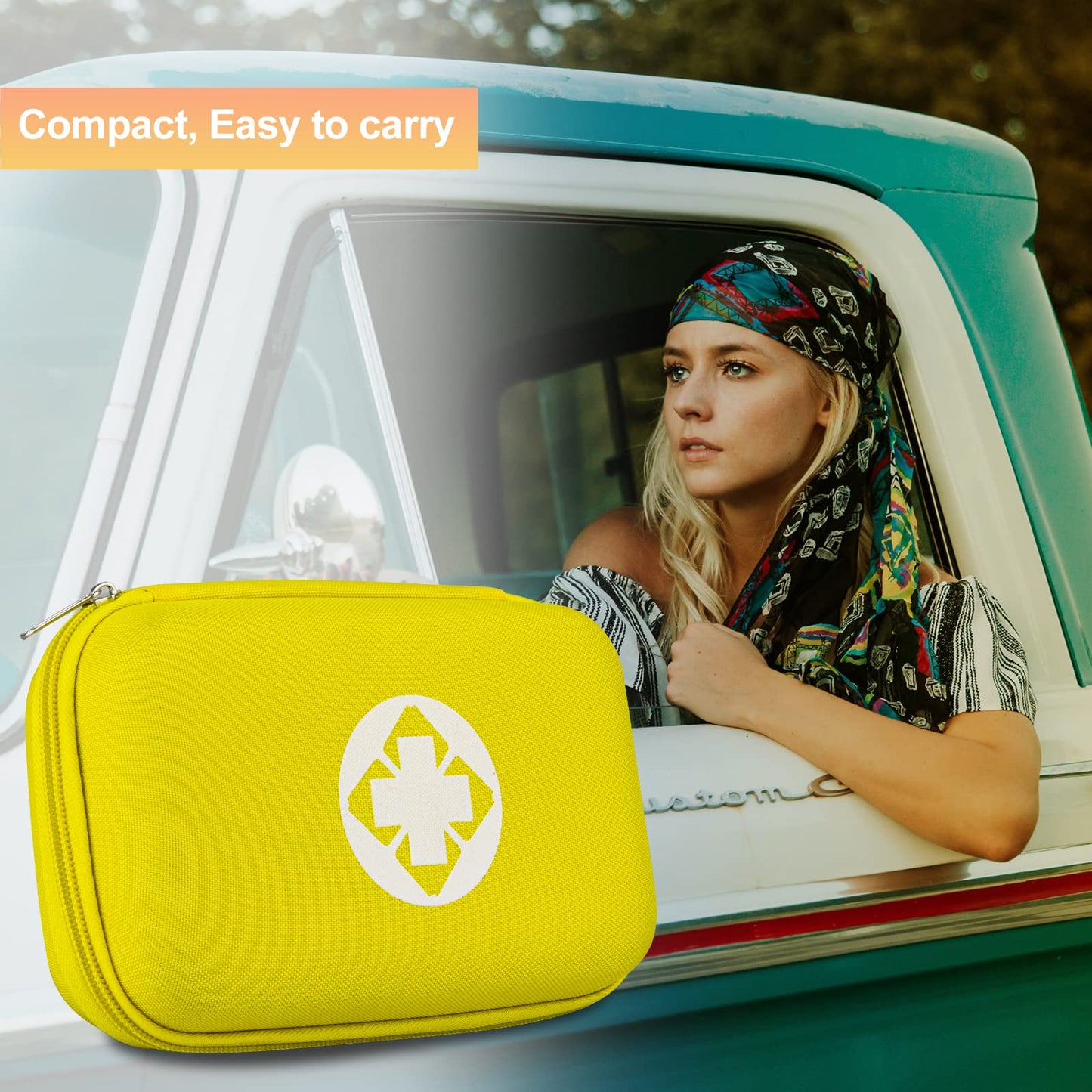 276PCS Small Travel First Aid Kit Supplies for Business, First Aid Kits Backpacking Essentials Items Trauma First Aid Survival Kits for Home Outdoor Adventure, Blue AMORNING