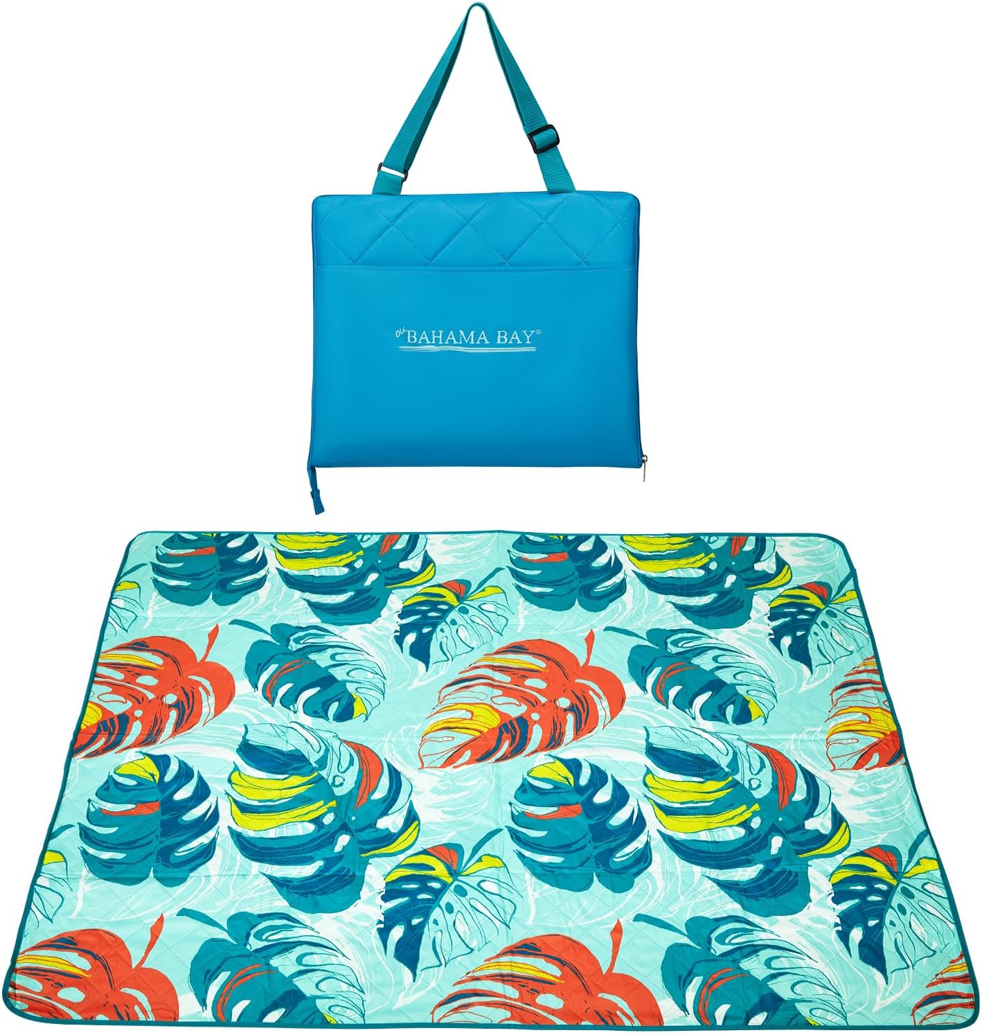 Sand-Proof Beach Blanket — Water-Resistant, Foldable (Old Bahama Bay)