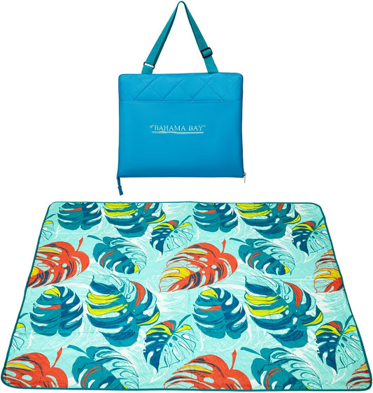 Sand-Proof Beach Blanket — Water-Resistant, Foldable (Old Bahama Bay)