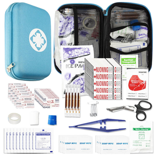 Compact First Aid Kit — 276-Piece (AMORNING), Water-Resistant Case