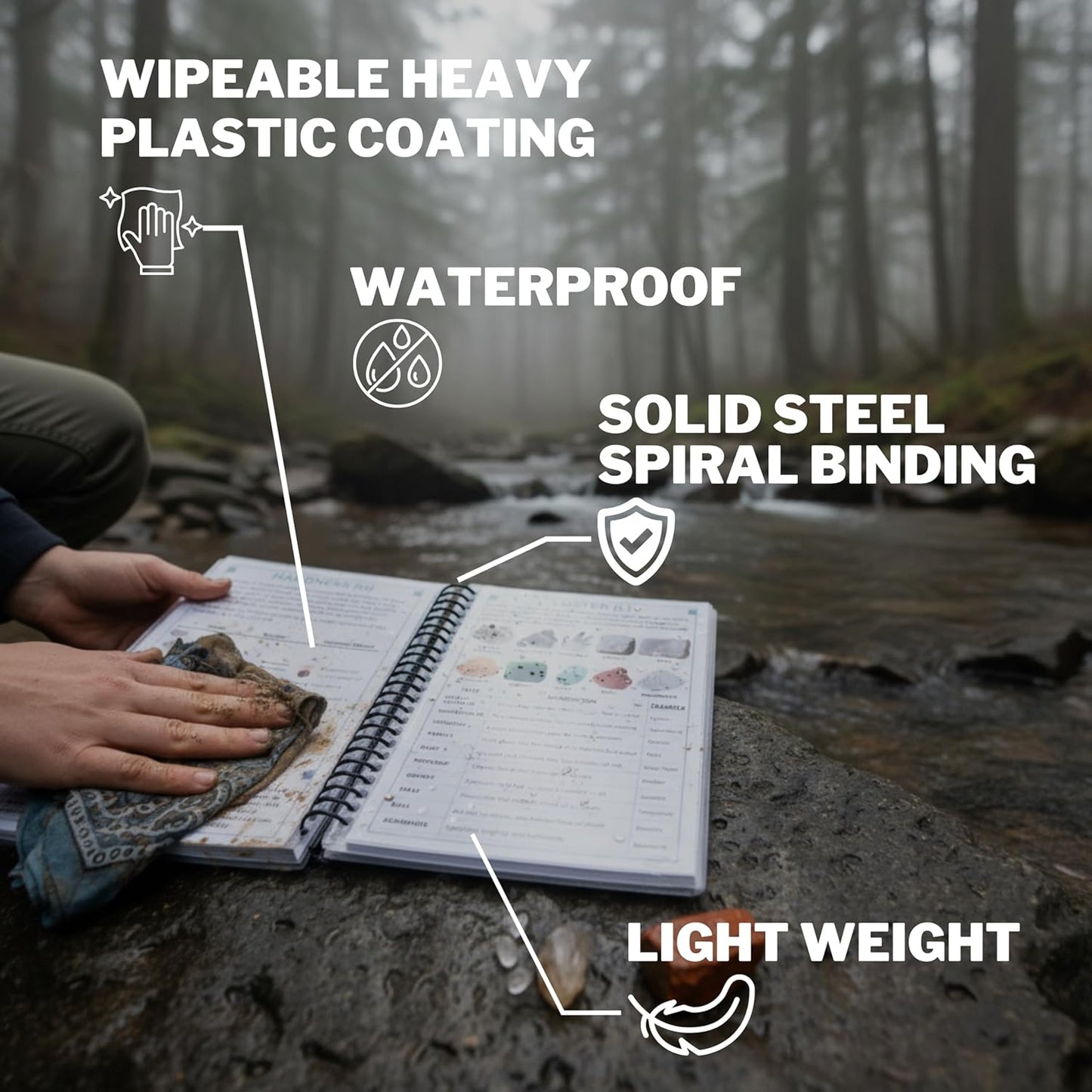 Rocks and Minerals of the United States Identification Field Guide | Thick Waterproof Coating| Find Crystals, Gems, Geodes, and Rocks | Rockhounding Book For Beginners, Experts, & Kids | Rock Chasing