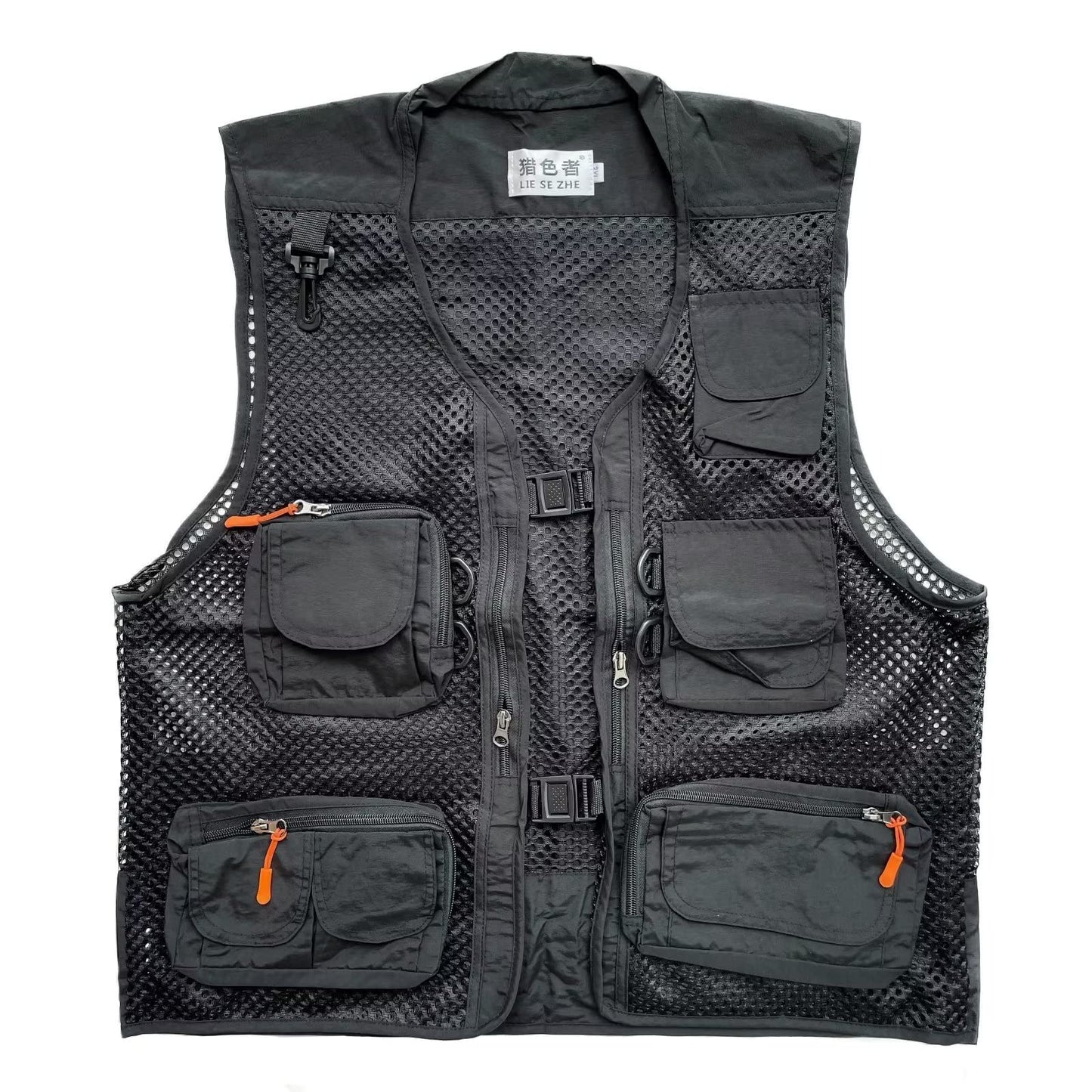Men Mesh Breathable Multi-Pocket Vest Outdoor Travelers Fly Fishing Photography