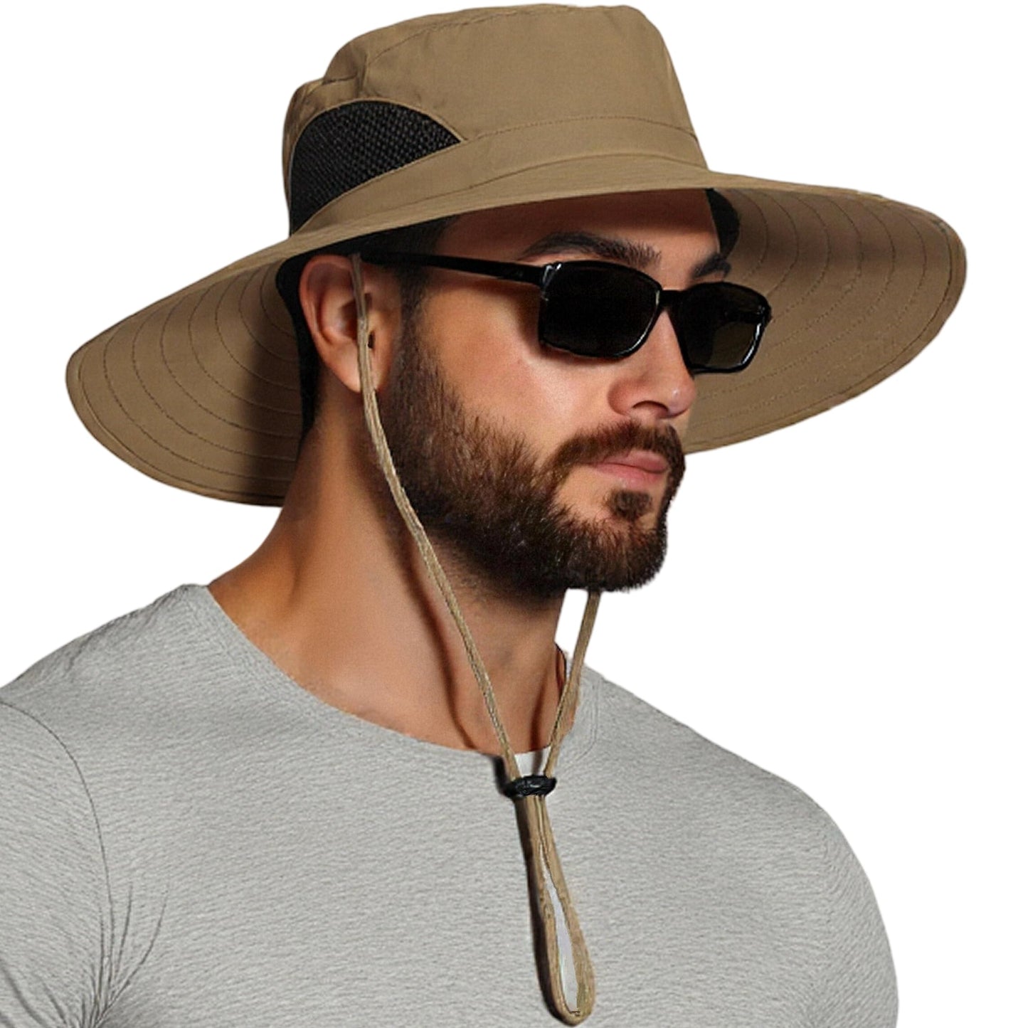 Wide-Brim Sun Hat — UPF 50+, Packable, Waterproof (EINSKEY)
