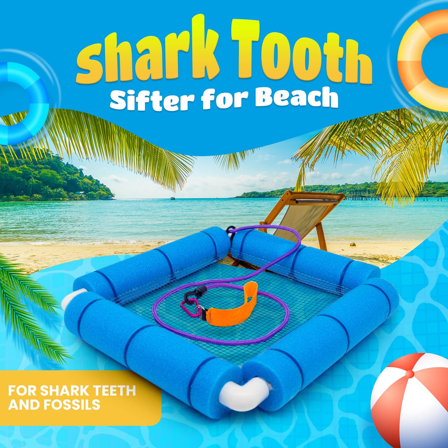 Shark Tooth Sifter — Lightweight, Large Screen (RELODECOR)