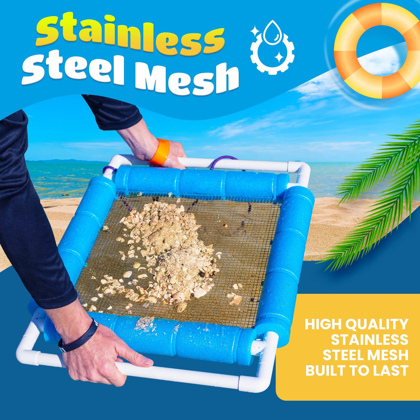 Shark Tooth Sifter — Lightweight, Large Screen (RELODECOR)