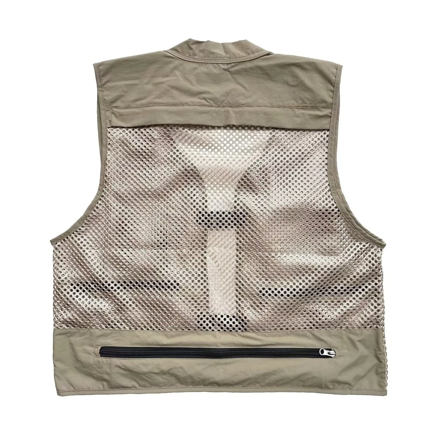 Men Mesh Breathable Multi-Pocket Vest Outdoor Travelers Fly Fishing Photography