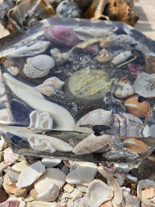Deep Octagon Ocean Inspired Trivet Fossil Art Creations