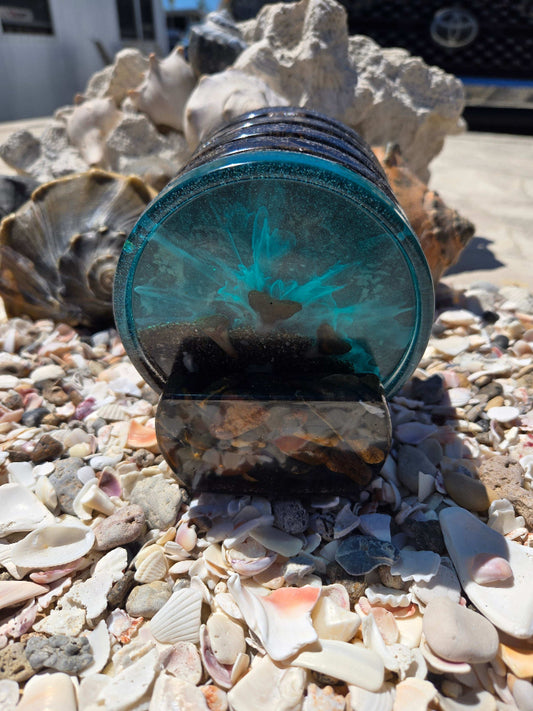 River of Fossils Coaster Set Fossil Art Creations