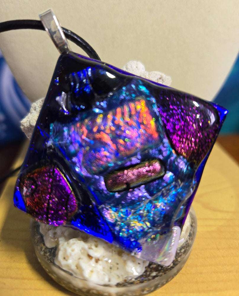 Tidal Dreamer Glass Pendant Fossil Art Creations