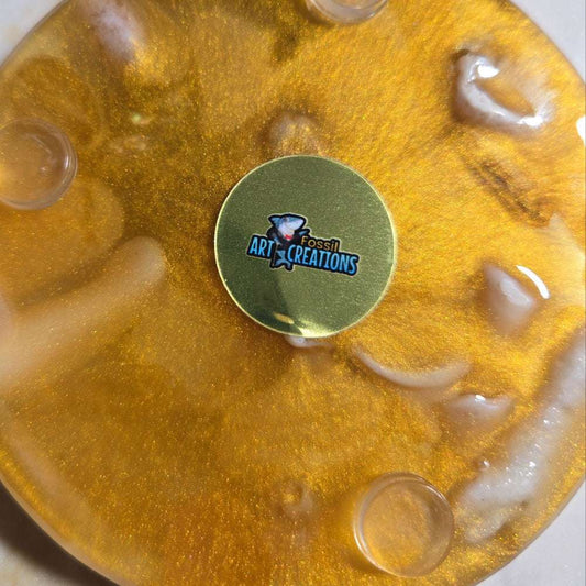 Gold Back with Rubber Feet