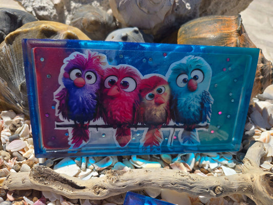 Sunny Bird Trinket Tray Duo Fossil Art Creations