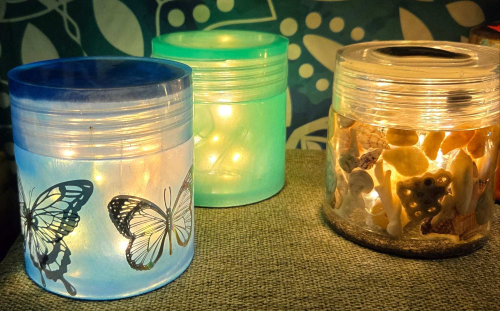 Mint Green Jar and Ashtray/Trinket Tray Fossil Art Creations