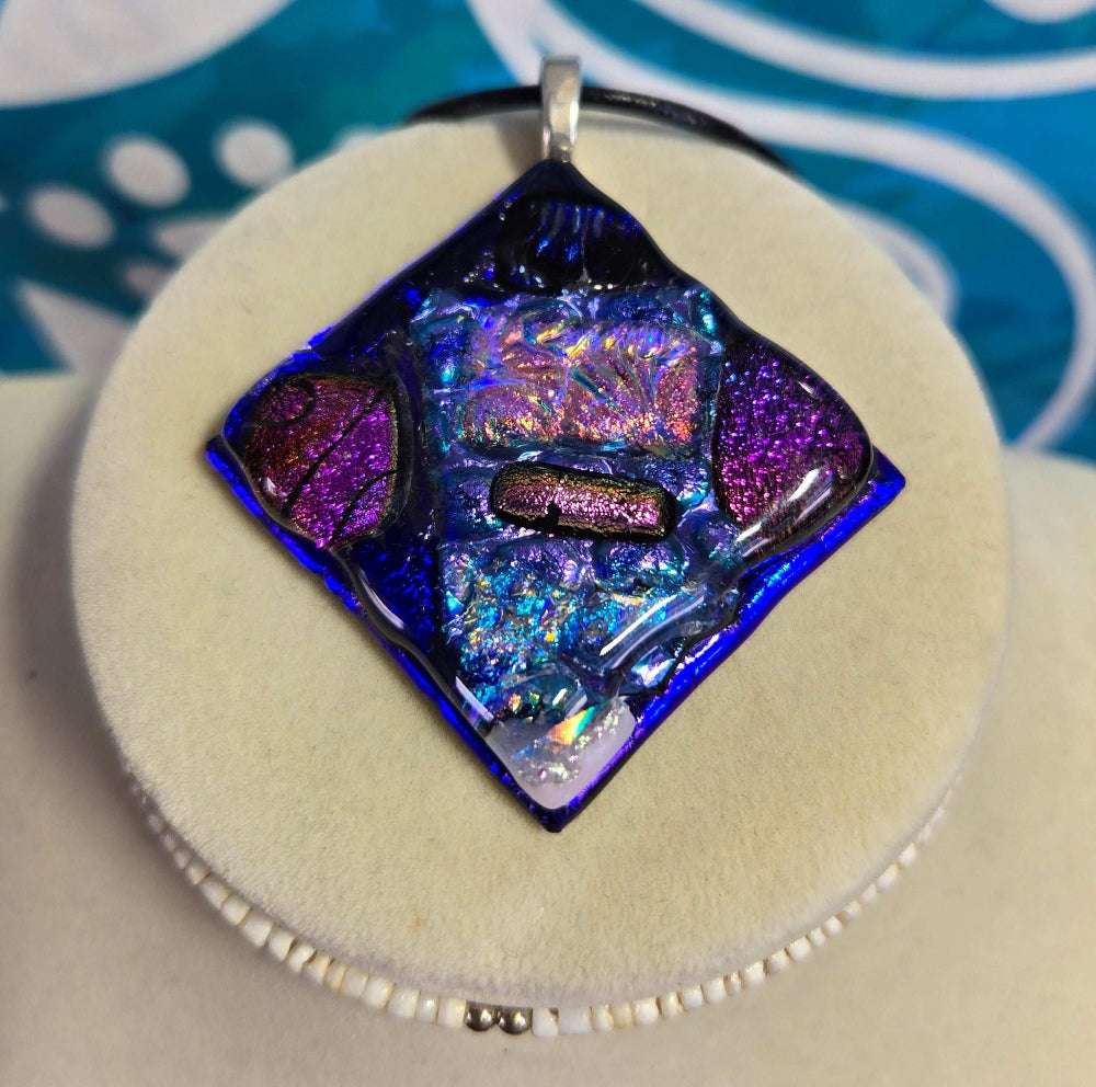 Tidal Dreamer Glass Pendant Fossil Art Creations